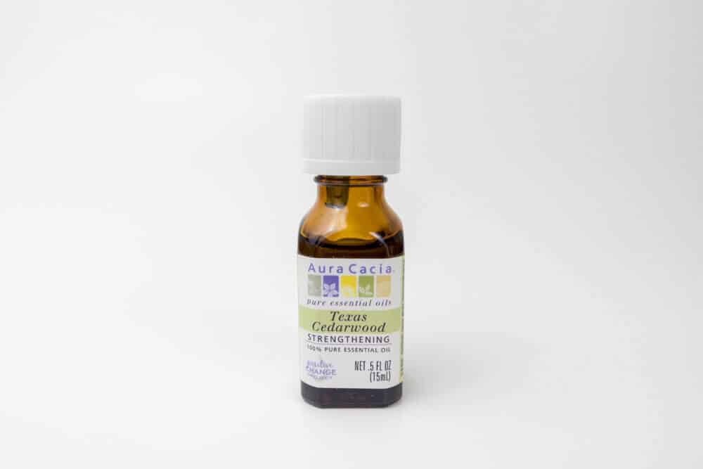 isolated shot of texas cedarwood essential oil