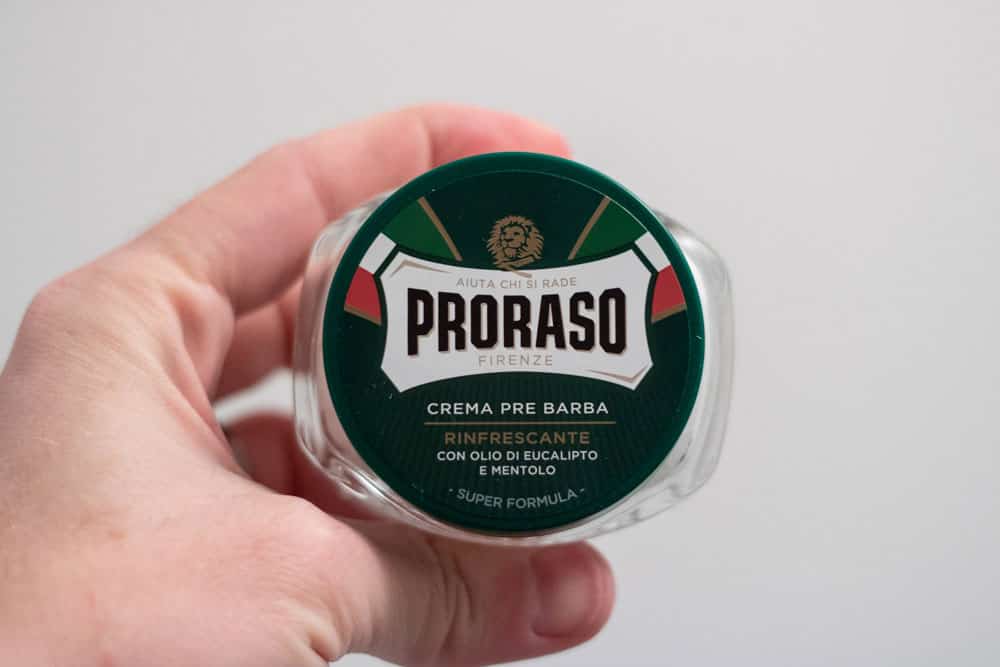top lid of proraso pre shave cream