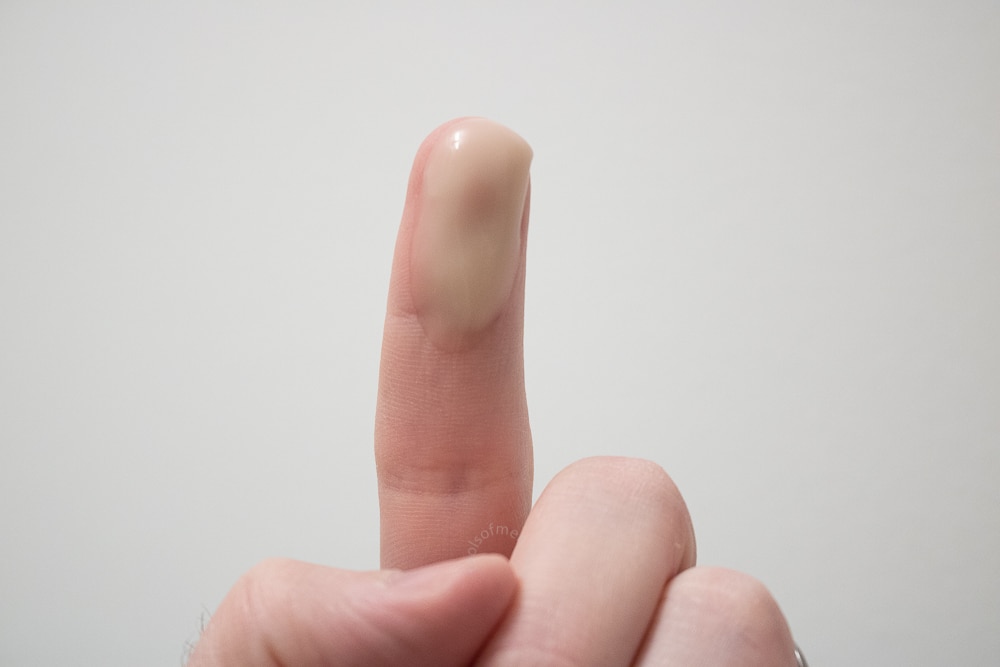 ursa major on finger tip to demonstrate viscosity
