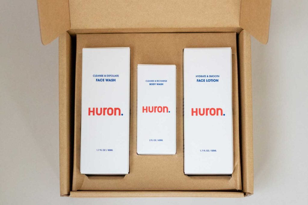 view of huron products inside shipping