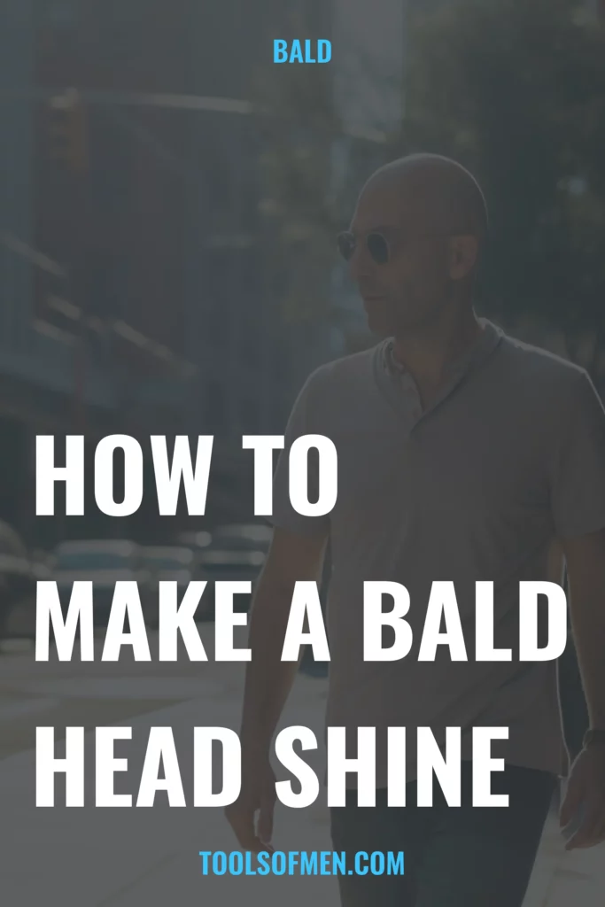 pin image for bald head shine post