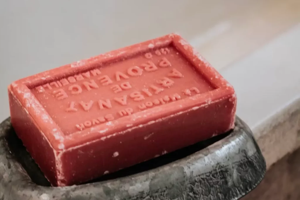 red bar of soap