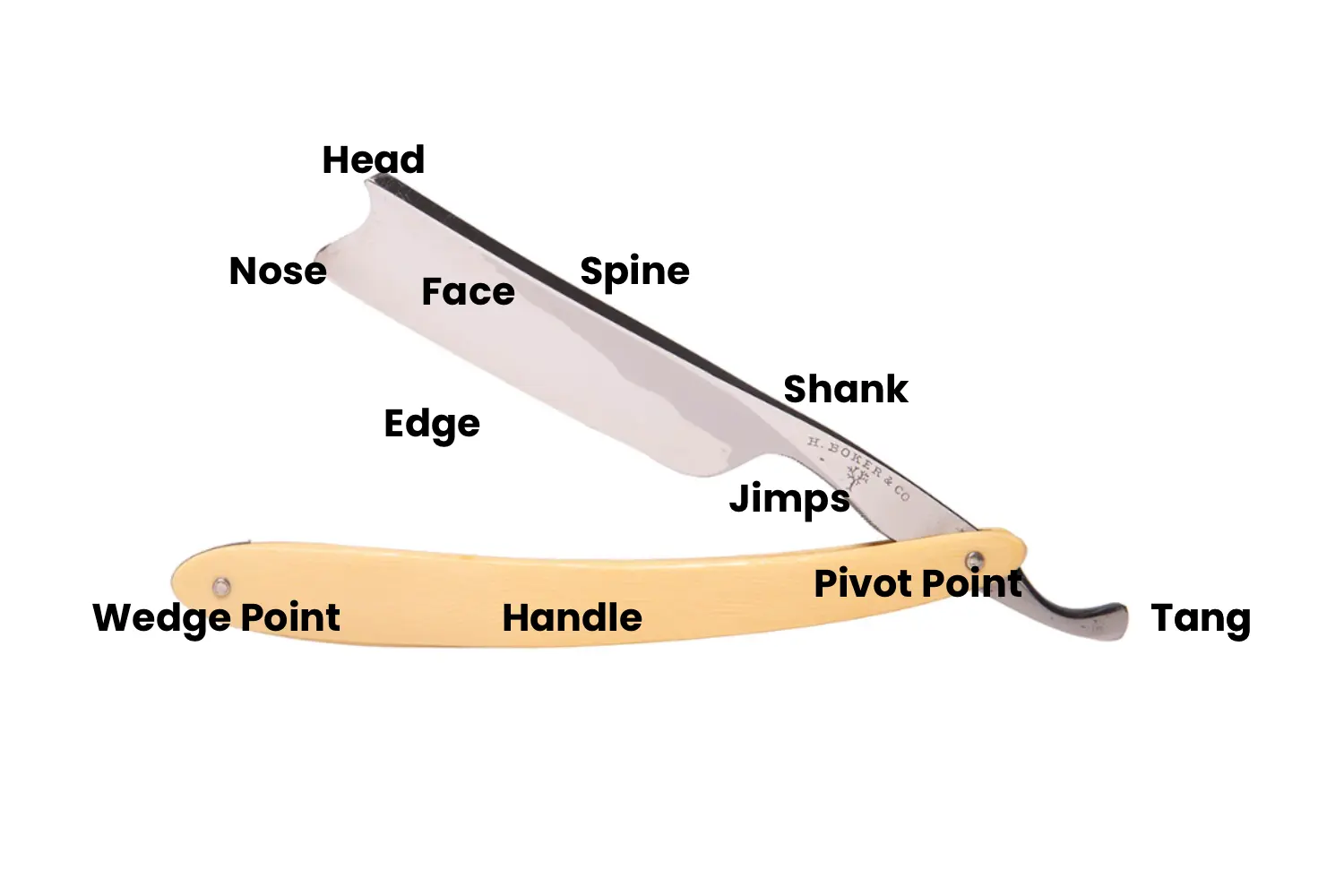 straight razor diagram